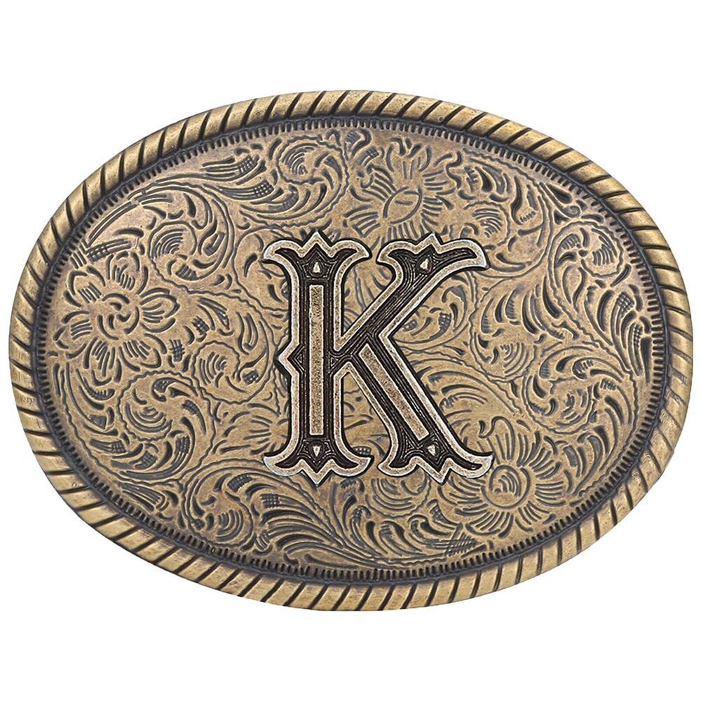 4788 Western Belt Buckle - Initial Letter ABCDJRM to Z Cowboy Belt Buckles